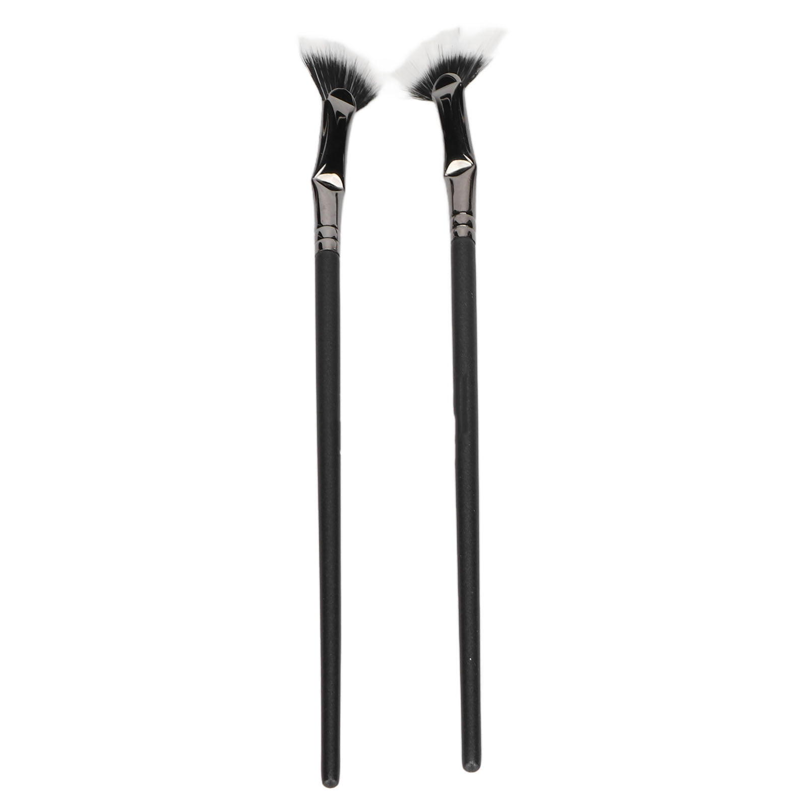 2pcs Mascara Fan Bent Brush Double Layer Prevent Clumping Enhance Lower