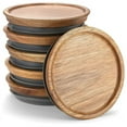 thumbnail image 1 of 2pcs Mason Jar Lids Reusable Jar Lids Wooden Storage Lid with Silicone Seal, 1 of 6