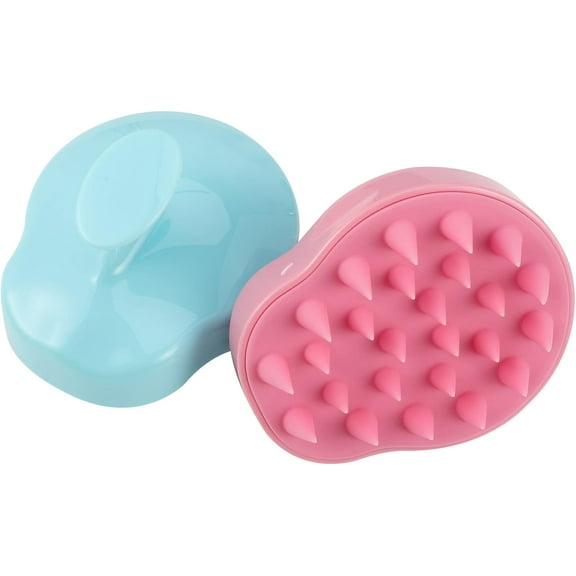2pcs Massage Shampoo Brush Hair Teasing Comb Silicone Hair Brush Scalp Massager Shampoo Comb Hair Scalp Massager Silicone Cleaning Brush Silica Gel Head Cleaning Massage Care Child