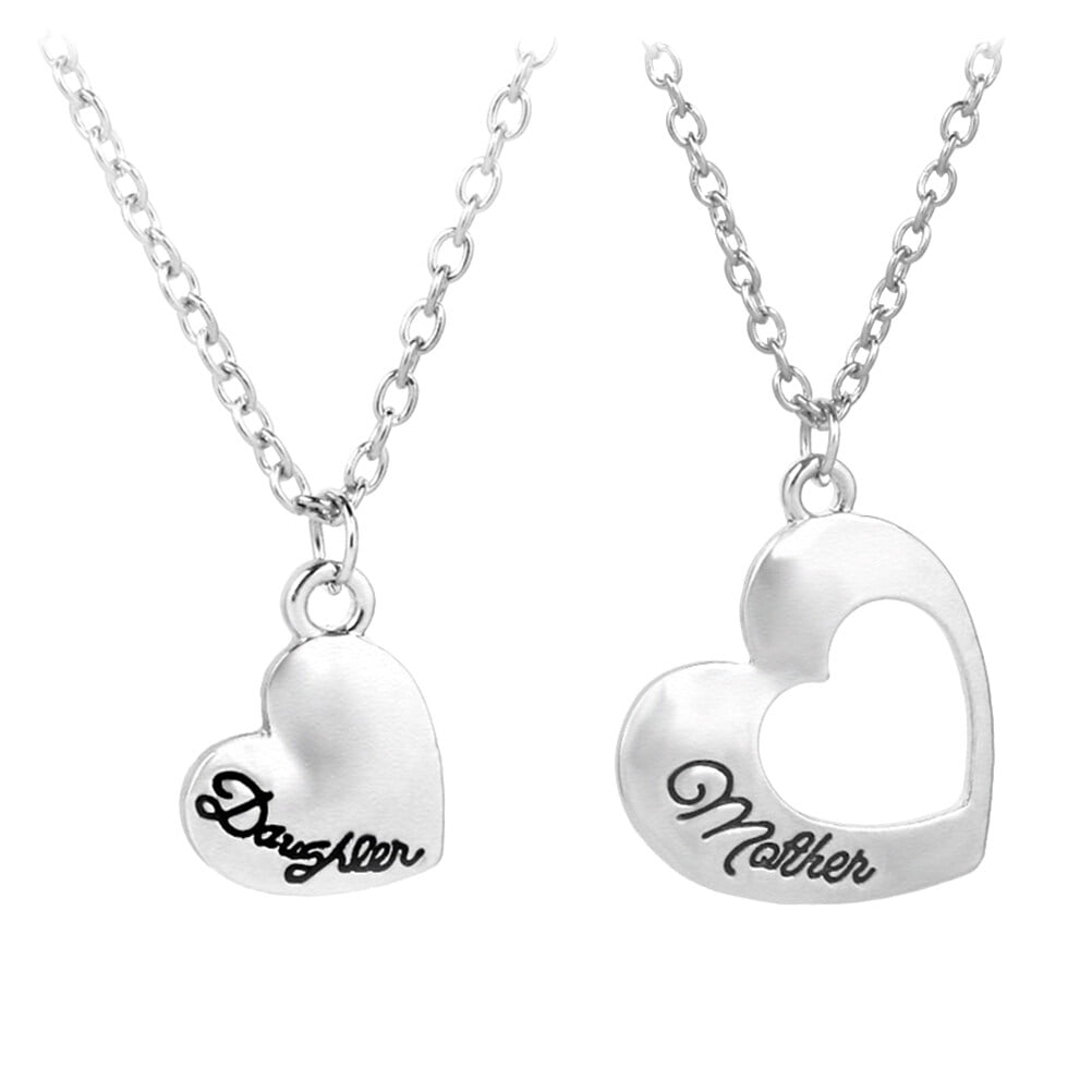Mother daughter Necklace - Two Hearts Interlocked Together Forever Nev –  KindPaw Online