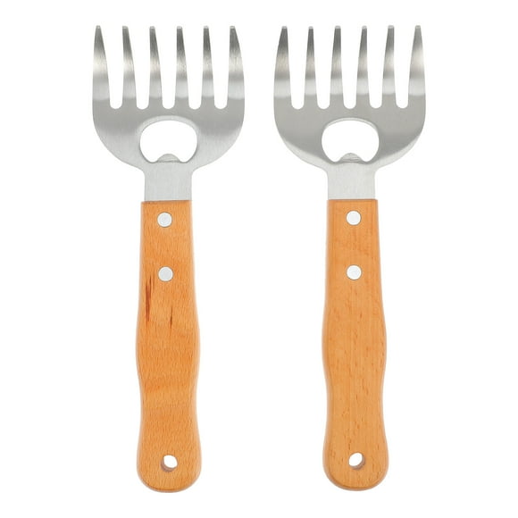 2pcs Meat Shredding Claws Stainless Steel BBQ Shredder Bear Claws Meat Handler Forks