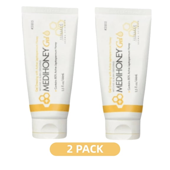 (2pcs) Medihoney Gel Wound and & Burn Dressing from Derma Sciences, 1.5 fl oz, Makeup Organizers