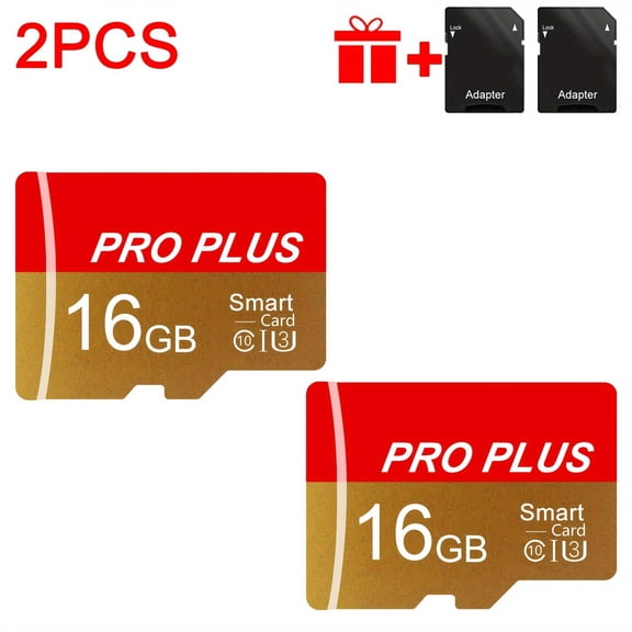 2pcs Memory Card 128GB 16GB with Adapter, High Speed Memory Card 8GB 4GB 2GB 1GB, U3 C10 A1 TF Card for Tablet/Camera/Phone, Camera Storage, Tablet Storage, Lightweight Card, Portable Storage