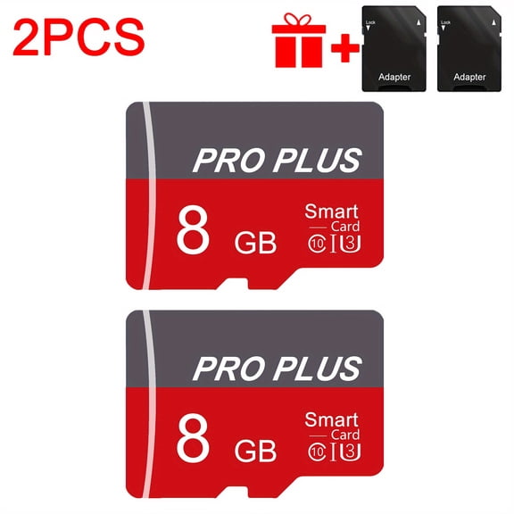 2pcs Memory Card 32GB 16GB 8GB 4GB 2GB 1GB with Adapter, High Speed Memory Card 512MB 256MB 128MB 64MB, U3 C10 A1 TF Card for Tablet/Camera/Phone
