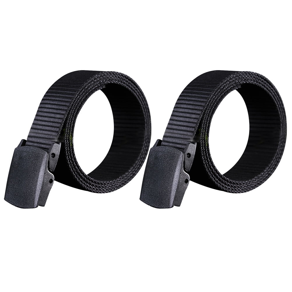 2pcs Men Canvas  Belt Nylon Belt Casual Belt Style Outdoor Plastic