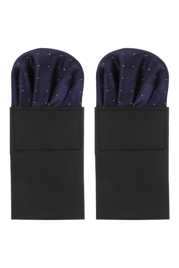 2pcs Men Pre Folded Suit Handkerchief Polyester Decorative Pocket Square Handkerchief