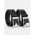 thumbnail image 1 of 2pcs Men Square Buckle Belt, 1 of 3