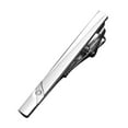 thumbnail image 1 of 2pcs Men Tie Clip Metal Silver Tone Simple Necktie Tie Bar Clasp Clip Clamp Pin, 1 of 4
