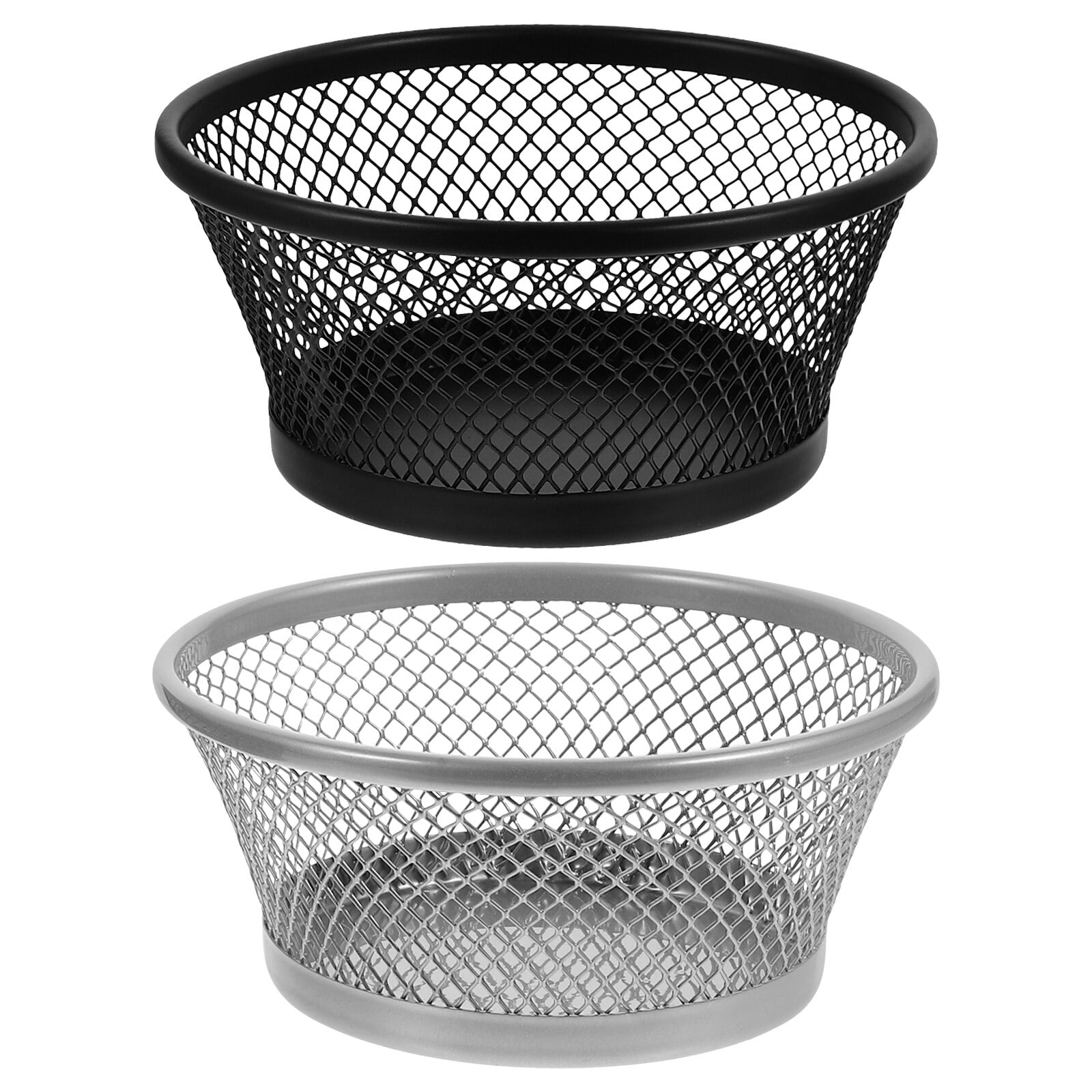 2pcs Mesh Paper Clips Container Paper Clips Desk Storage Basket