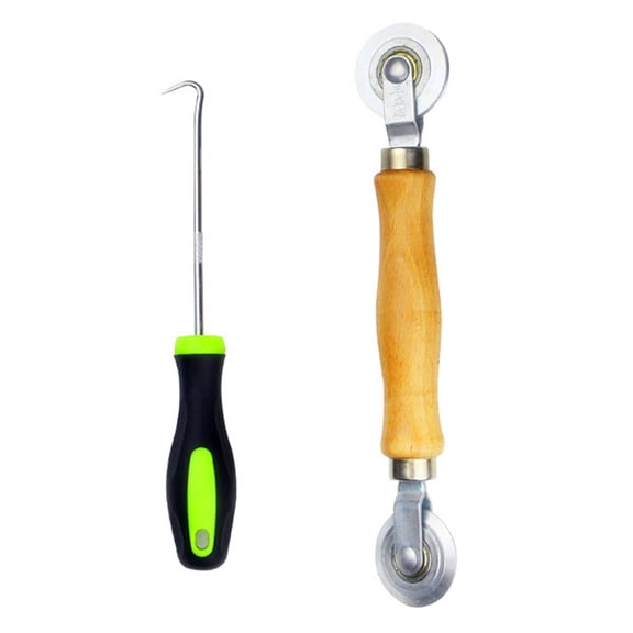 2pcs Window Screen Installation Tool Kit with Mesh Screen Spline Roller for Door Repair and Replacement