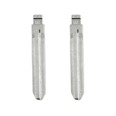 2pcs Metal Car Flip Remote Folding Key Blank Blade for Toyota Camry
