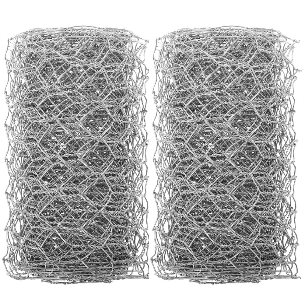 2pcs Metal Chicken Wire Net Poultry Wire Netting Hexagonal Metal Mesh
