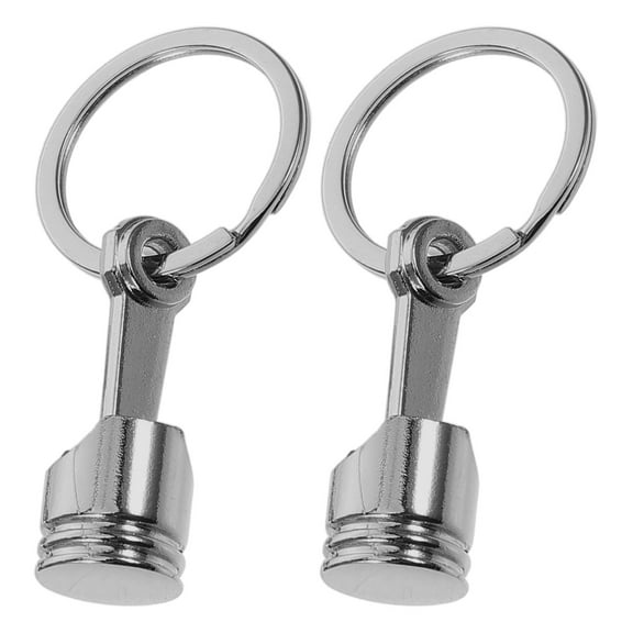2pcs Metal Engine Piston Keychain Creative Auto Part Key Ring Heavy Duty Key Holder Stylish Key Accessory for Car Lovers