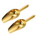 thumbnail image 1 of 2pcs Metal Ice Scoop, 9.8" x 3.5"Stainless Steel Ice Scooper for Home Bar Use, Gold, 1 of 6