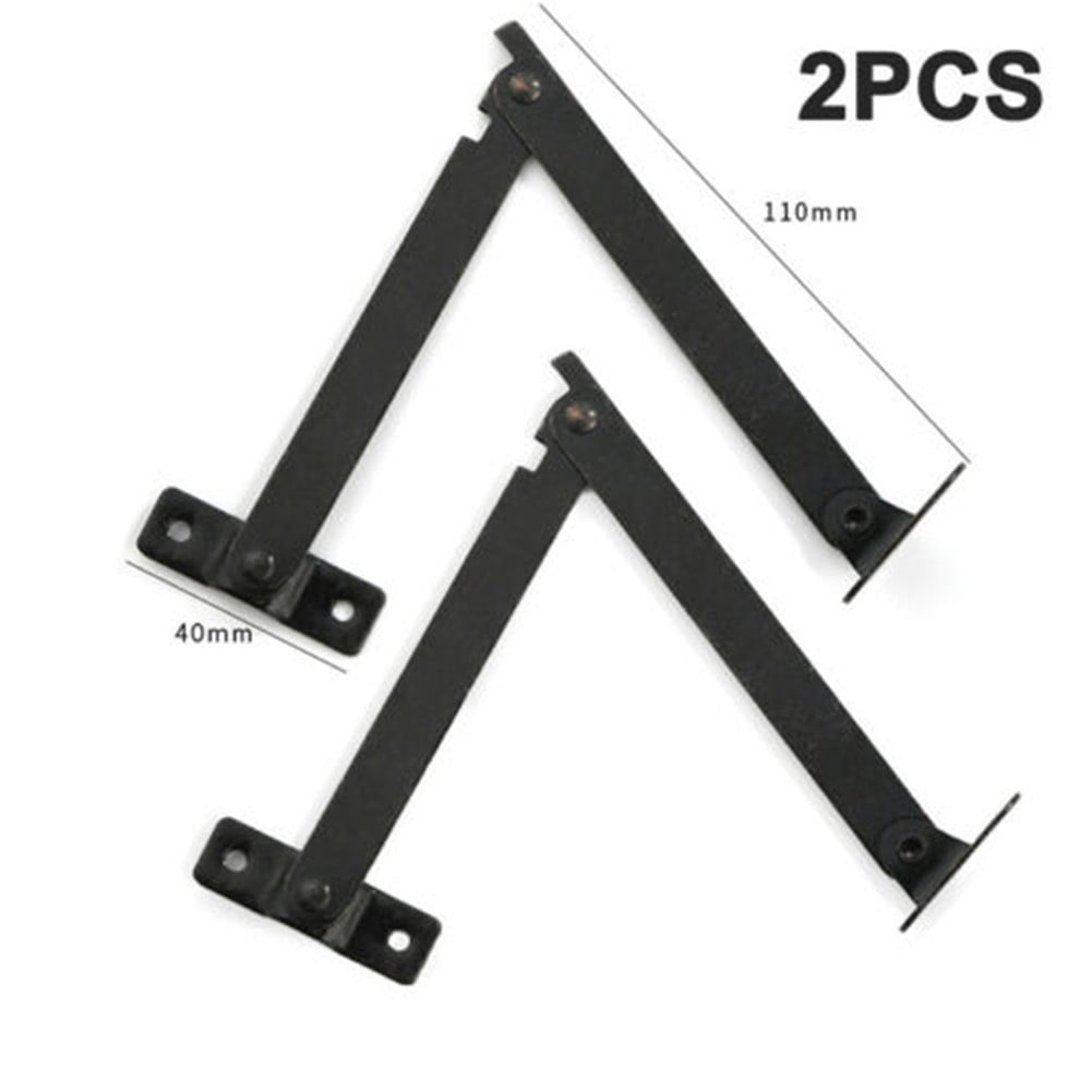 2pcs Metal Lid Support Hinges Stay Antique Bronze Iron Decor Hinge Box