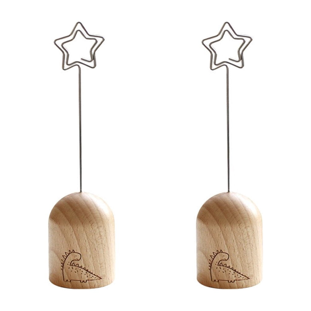 Supvox Note Clips Metal Memo Clip Wood 2Pcs - Walmart.com