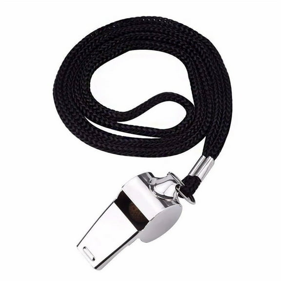 2pcs Metal Referee Whistle Stainless Steel Extra Whistle With Lanyard For School Sports Soccer Football Basketball
