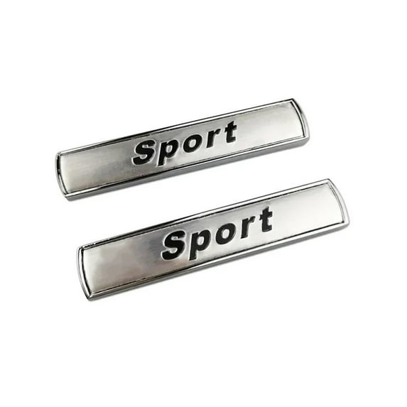 2pcs Metal SPORT Logo Car Fender Side Sticker Trunk Badge Emblem Decoration