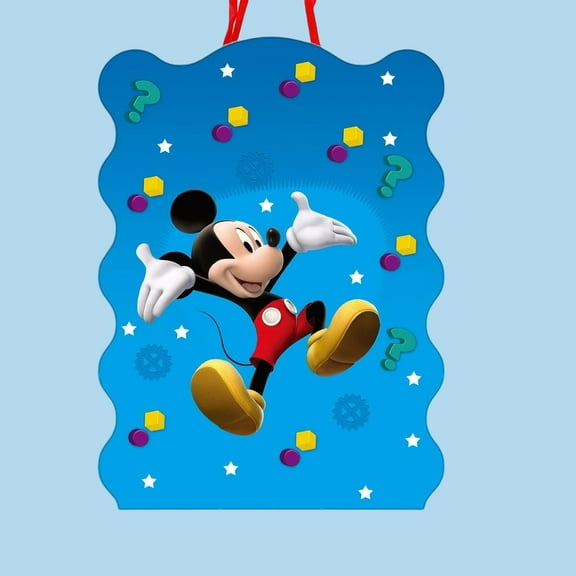 2pcs Mickey Anime Pull String Piata - Candy Filled Safe Birthday Party Game | Easy Open Pinata Toy with No Stick Needed