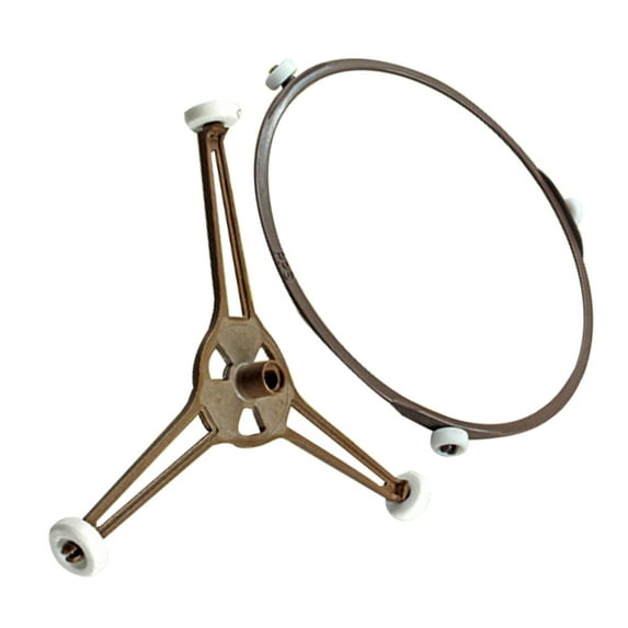 2pcs Microwave Oven Turntable Ring with Rollers Microwave Turntable Ring Rotating Ring Roller for Plate