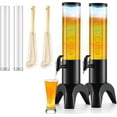 thumbnail image 1 of 2pcs Mimosa Tower, 50oz/1.5L Drink Tower Dispenser with Ice Tube and LED Light, Tabletop Beer Dispenser (2pcs), 1 of 8