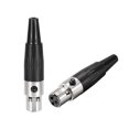 thumbnail image 1 of 2pcs Mini 3-Pin XLR Female Connector,Microphone Mic Cable Plug Connector Mic Audio Socket, 1 of 5