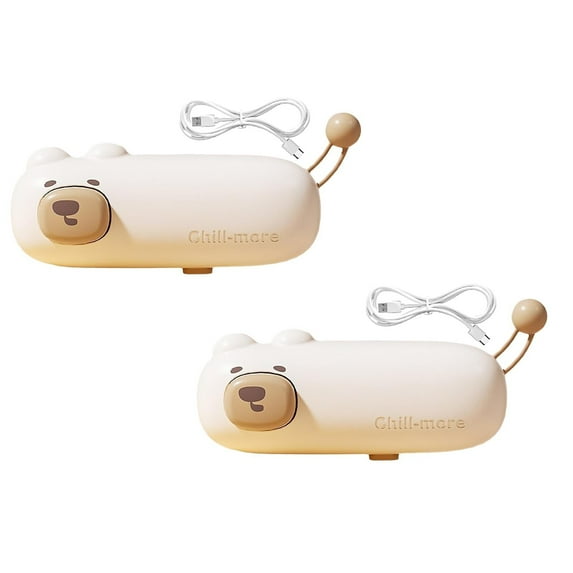 2pcs Mini Bag Sealer, Handheld Snack & Chip Sealer, USB-C Rechargeable, Cute Pig/Bear Magnetic Design, Portable Heat Seal Tool for Kitchen, Travel