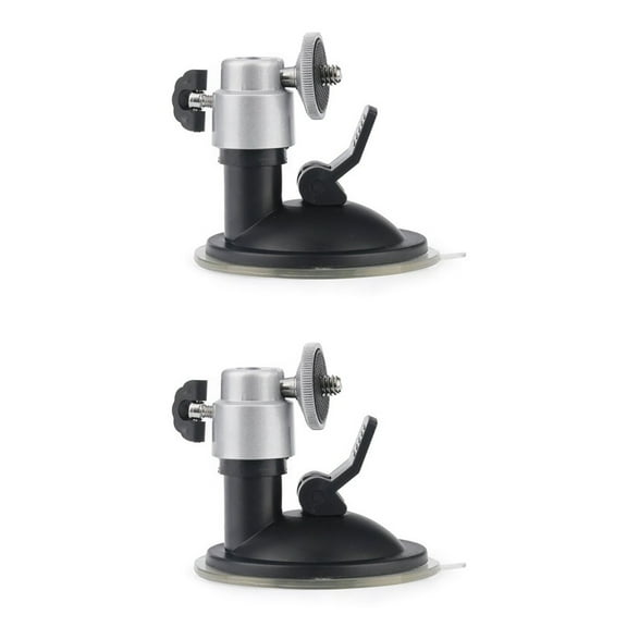 2pcs Mini Camera Camcorder Suction-cup Style Car Dashboard Windshield Mount Tripod Holder Stand (Silver)
