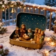thumbnail image 1 of 2pcs Mini Christmas Nativity Set in Tin Box - Holy Family Figurines, Religious Christmas Decor, Perfect Festive Gift for Family, Ideal for Holiday Home & Desktop Religious Displays, 1 of 5