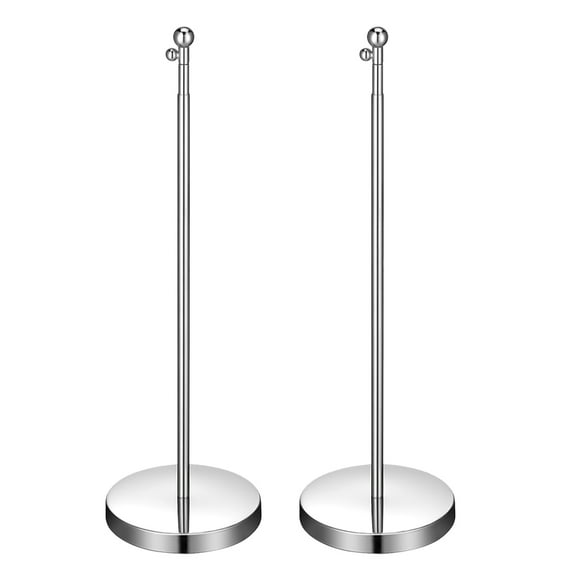 2pcs Mini Flag Stand for Desk Made of Stainless Steel with Stable Base and Easy