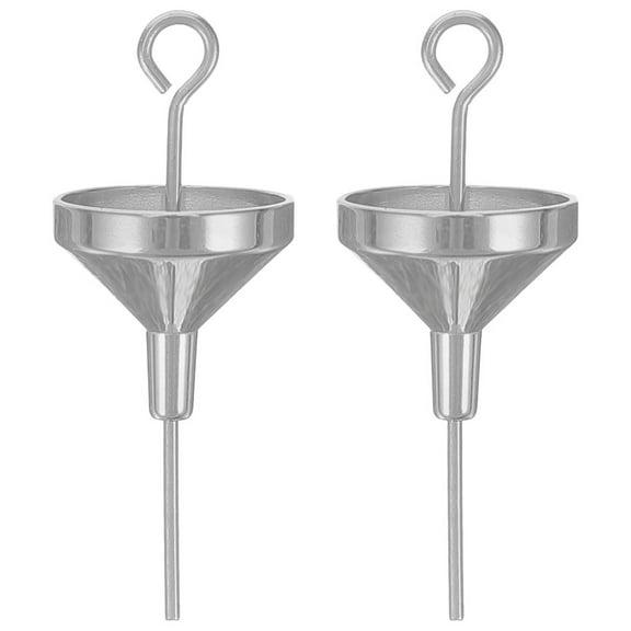 2pcs Mini Funnel Filler Kit Small Stainless Steel Funnel for Perfume Powder Sub Packaging Tool for Filling Bottles or Containers