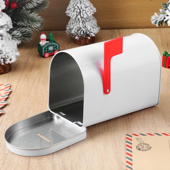 2pcs Mini Mailbox, Kids Small Mailbox for Classroom Role Playing, White Tinplate Mail Box for Cards, Cash, DIY Handicraft, 6.10x4. 40x3. 73in$$Tools & Hardware Other