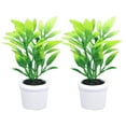 thumbnail image 1 of 2pcs Mini Potted Plants Dollhouse Plant Model Figures Miniature Potted Plants, 1 of 4