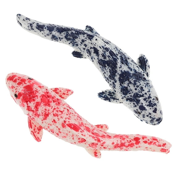 2pcs Mini Resin Koi Fish Models For Aquarium Decor Realistic Artificial Fish Models For Diy Micro Landscape Small Fish Ornaments For Fish Tank