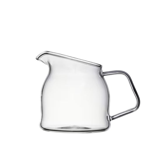 2pcs Mini Slanted Mouth Glass Milk Cups - Versatile Sauce Buckets for Coffee, Honey, and Sugar