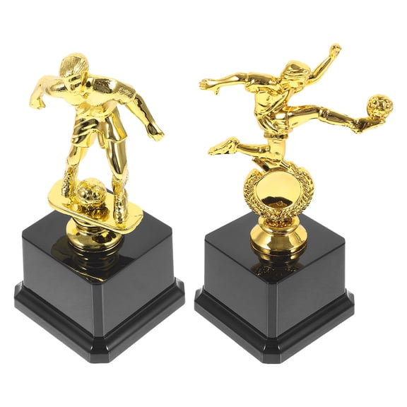 2pcs Mini Trophies For Kids Awards Plastic Gold Award Trophy Cups Kids Award Trophy Cups Participation Trophy Cup For Party Favors Rewards Props Sports