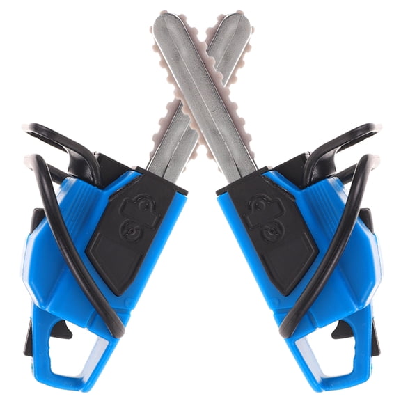 2pcs Miniature Chainsaw Model Adornment Mini House Garden Chainsaw Prop Tiny Chainsaw