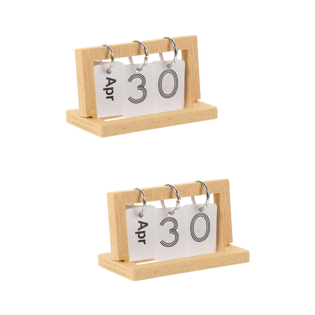 2pcs Miniature Desk Calendar Mini Desk Standing Calendar Doll House