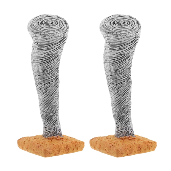 LOLIPPYY 2pcs Resin Tornado Figurine Sand Table Decoration Micro-Landscape Tornado Sculpture Realistic Miniature Ornament Desktop Decor