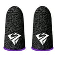 thumbnail image 1 of 2pcs Mobile Phone Gaming Finger Sleeves, Breathable Smooth Feel Gamer Compression Support Thumb Cover Anti-Sweat Mobile Gaming Stabilizer fit All Touchscreen Phone Tablet Devices (Purple,1Pair), 1 of 8