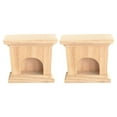 2pcs Model Fireplace Imitation Wooden Fireplace Toy Simulation Prop for