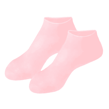 2pcs Moisturizing Gel Socks Silicone Foot Care Socks Elastic Cracked Skin Care-Pink