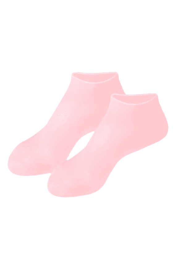 2pcs Moisturizing Gel Socks Silicone Foot Care Socks Elastic Cracked Skin Care-Pink