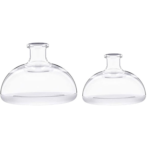 ABCISI Palm Pressure Drum Massage Chest Percussion Cup Silicone Sputum Remover for Infant, Toddler & Elderly, Transparent, 2pcs