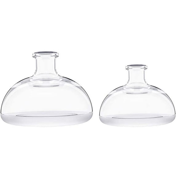 2pcs Mom Palm Pressure Drum Massage Chest Percussion Cup Silicone Sputum Remover for Infant, Toddler & Elderly (Transparent)