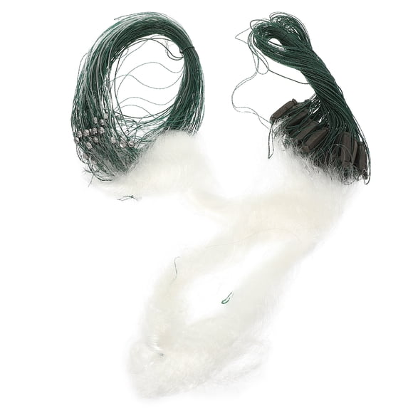 2pcs Monofilament Gill Network Single Layer Net Outdoor Fish Gillnet Trap (1m x 20m, Three Layer Round Drop)