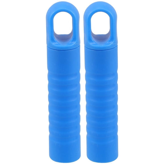 CIMAXIC 2Pcs Mop Handle End Cap Blue Plastic Sleeve for Easy Storage