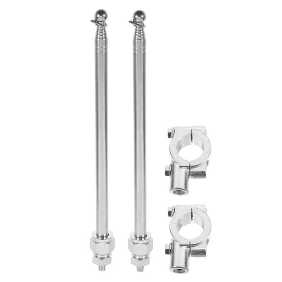 2pcs Motorcycle Flagpole Riding Handlebar Mounting Flag Pole Accessories