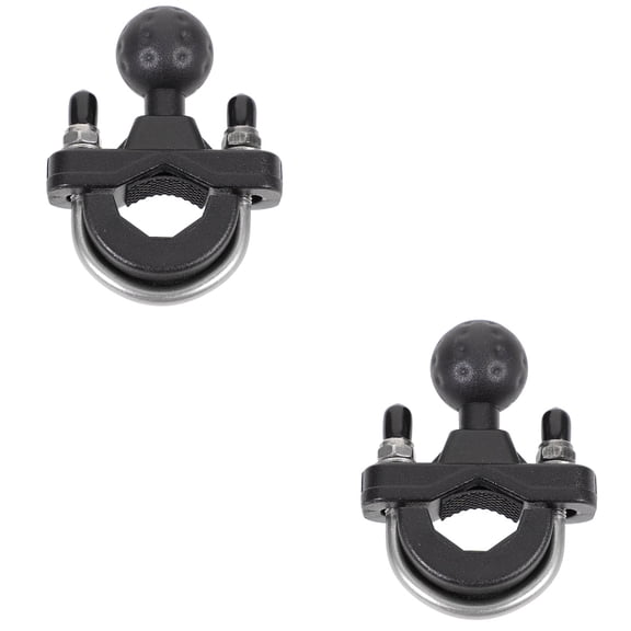 2-Pack Universal Motorcycle Phone Mount Holder with U-Clamp for Bike, Secure Grip, Easy to Install, Fits Most Smartphones