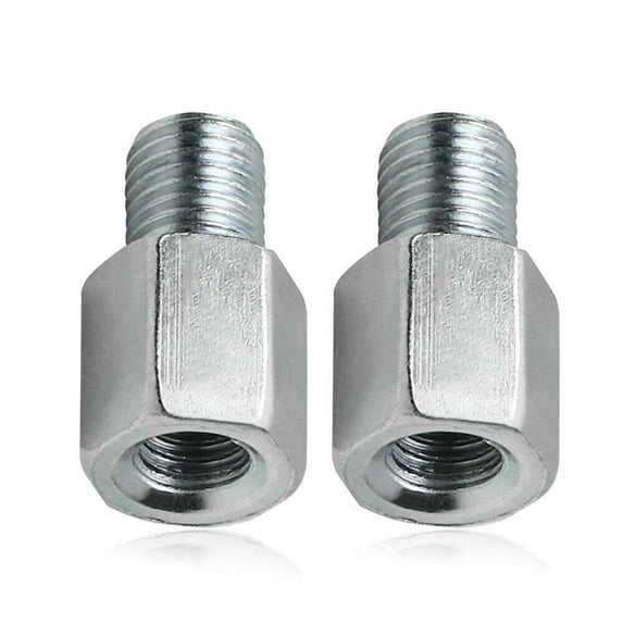 2pcs Motorcycle or Scooter Mirror Adapters - 8mm to 10mm clockwise threaded
